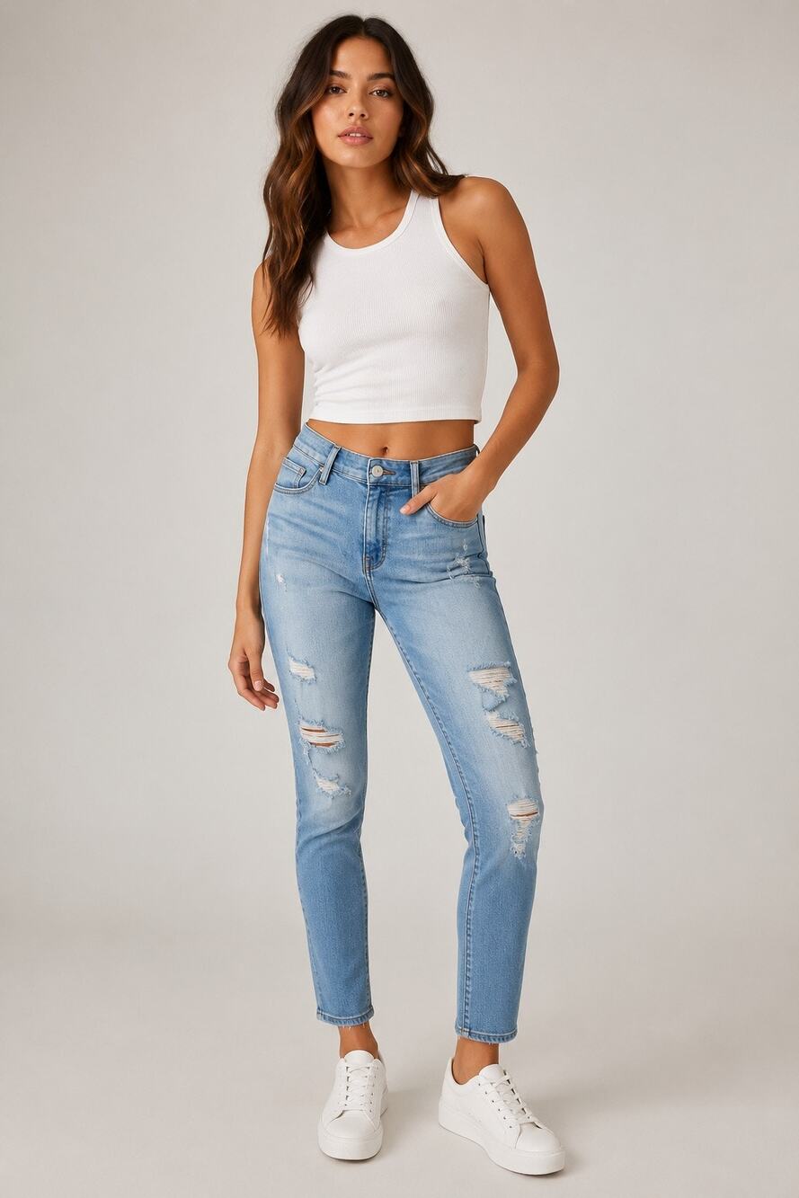 PacSun Super Stretch Distressed Jeggings – Size 27 – Light Wash Skinny Jeans